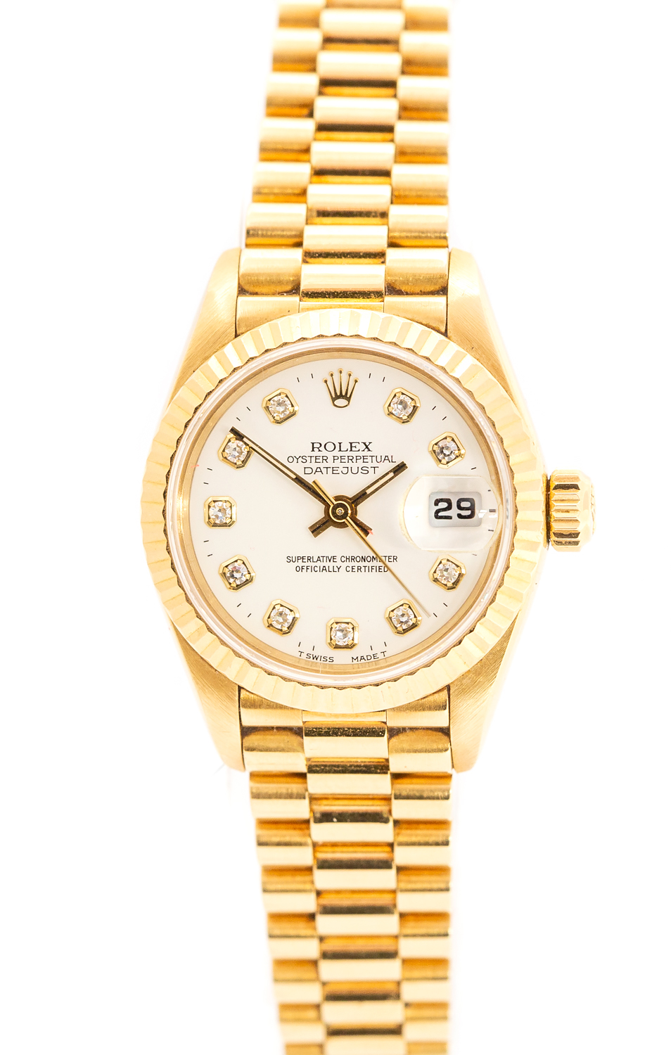 Rolex, a circa 1996 lady's 18ct gold Rolex Oyster Perpetual Datejust wristwatch,