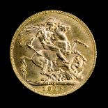 A George V 22ct gold Sovereign, 1925 SA,