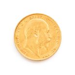 A 1908 full gold sovereign