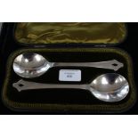 A pair of Arts & Crafts serving spoons, Samuel Jacob, London, 1906,