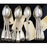 A George IV part canteen of cutlery,