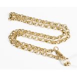 A 9ct gold belcher chain necklace, approx length 16'', with a weight approx 14.