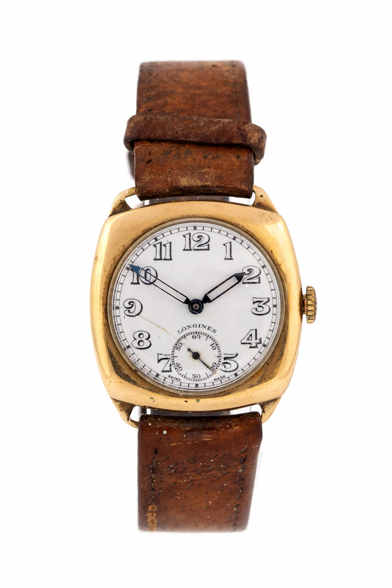 Longines, a 1940's gent's 9ct gold Longines wristwatch, 2.