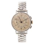 Breitling, a circa 1940's/50's gents steel Breitling chronograph wristwatch,