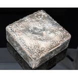 A Victorian silver lidded box, London 1898, makers mark for Mappin and Webb,