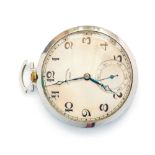 A 1930's Art Deco Buren platinum vest pocket watch,