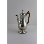 A George II style silver coffee pot, by William Walter, London 1967, of baluster form,