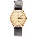 Tudor, a circa 1950's 9ct gold Tudor wristwatch,