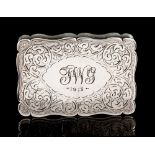 A Victorian silver snuff box,