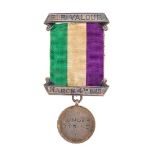 Suffragette Interest: An important Women’s Social and Political Union Silver Medal for Valour,