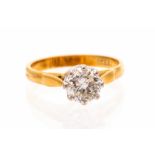 A diamond solitaire ring, the round brilliant-cut diamond approx 1.