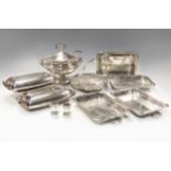 A collection of silver-plate including a Sheffield plate soup tureen,