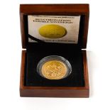 Tristan da Cunha double Sovereign 2013 with certificate, wooden box,