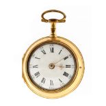 C. Cabrier of London, a circa 1730 pair case pocket watch, 3.