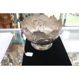 A Victorian Britannia silver Monteith bowl,