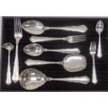 A matched Danish early 20th Century 830 standard silver flatware