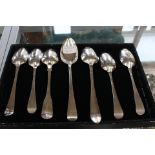 Seven various 18/19th Century table spoons Old English,