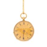 A late Victorian lady's 18ct gold pendant watch,