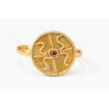 East Greek Hellenistic (4th to 1st Century BC) A Gold ring with plain band,