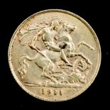 A George V 22ct gold Half Sovereign,