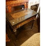 A 19th Century French Boulle fold-over card table, having a single drawer