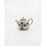 A Worcester miniature teapot with raised decoration, circa 1770.
