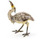 An Austrian cold painted bronze study of a wading bird, early 20th Century, in the manner of Franz