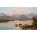James Roberts (British, fl.1858-1876), Lake Windermere, Cumberland, signed and dated 1861 l.r.,