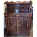 An early Victorian rosewood chiffonier, fitted with a frieze drawer and two doors below, 126cm high,