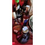 One Bells Whisky Bell, one Glayva, one bottle of Port, Stags breath, plus various asst  (10)