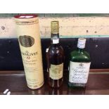 Glenlivet 12 year old Pure Single Malt whisky in tube, one bottle of Bells whisky together with a