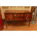 A 19th Century mahogany sideboard, of serpentine form