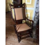 An early 20th Century American type rocking chair