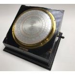 An Elliott Bros, London Lord's Calculator, No.59, ebonised case, brushed brass bezel, 26cm