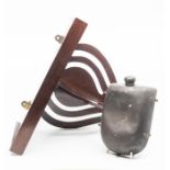 A mahogany wall bracket along with a flask