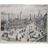 Laurence Stephen Lowry R.A. (British, 1887-1976), Huddersfield, print, Fine Art Trade Guild stamp,