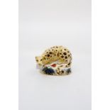 Royal Crown Derby Endangered Species Savannah Leopard, limited edition 666/1000, with certificate,