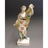 A Derby figure of Ariadne, incised No.194, circa 1770, patch marks, 21cm high Condition: left arm