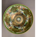 Daisy Makeig-Jones for Wedgwood, an Art Deco Fairyland lustre pedestal punch bowl, painted with