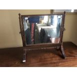 A Victorian mahogany dressing table mirror