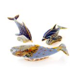 Royal Crown Derby Lyme Bay Dolphin, limited edition 948/1500 with certificate, also with Oceanic