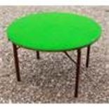 Campaign Furniture, a late 19th Century circular green baize games table