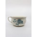 A pottery chamber pot 'Nile' pattern. Size 23.5cm. diameter, 12.5cm. high. 1