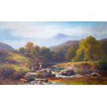 George Turner (British, 1843-1910), in the Lledr Valley, North Wales, signed l.l., inscribed with