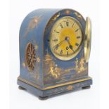 Late 19th early 20th Century Chinese clock with brass face with Roman numerals