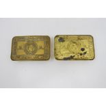 A pair of WWI, Queen Mary christmas 1914, tins