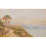 F.. Catano (Italian, 19th Century),Terni Italy, signed lr., watercolour, 31 by 51cm, gilt frame