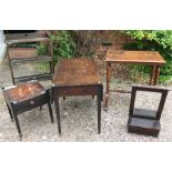 A collection of furniture, comprising a late Victorian oak side table, a George III mahogany