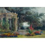 Miss Thompson (British, late 19th Century), Garden Thingwall, Liverpool, watercolour, 17 by 24cm,