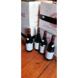 Four boxes of red and white wine, including Chateau La Columbiere Villa Audric 1986